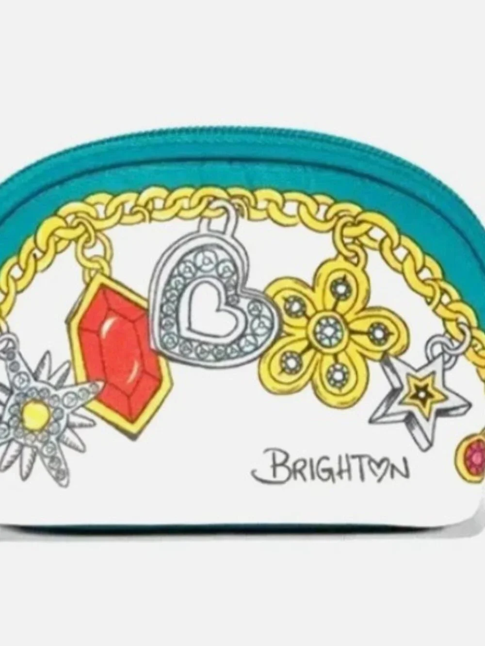 NWT BRIGHTON Charmed LOVE 2 Piece Cosmetic Bags Set with Zippers